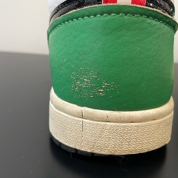 NIKE AIR JORDAN 1 HIGH TOP OG LUCKY GREEN WHITE SHOES SNEAKERS size 9 - Picture 4 of 15